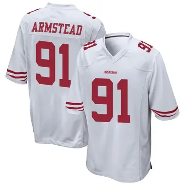 San Francisco 49ers #91 Arik Armstead White 70th Anniversary Patch Stitched  NFL Elite Jersey in 2023