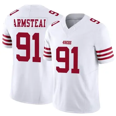 San Francisco 49ers Nike Game Road Jersey - White - Arik Armstead