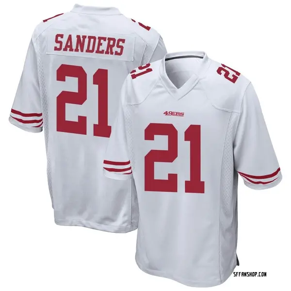 white deion sanders 49ers jersey