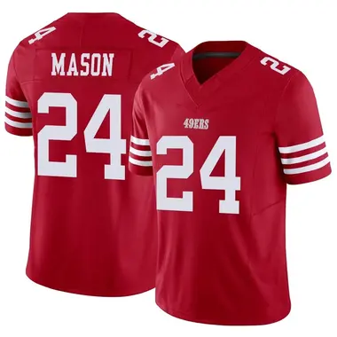 Men's Nike Jordan Mason Scarlet San Francisco 49ers Game Player Jersey