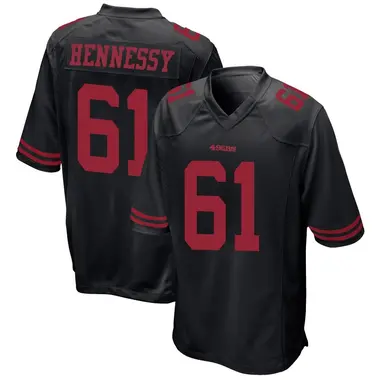 Men's Nike San Francisco 49ers Matt Hennessy Alternate Jersey - Black Game