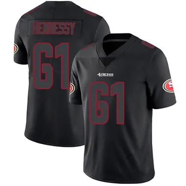 Men's Nike San Francisco 49ers Matt Hennessy Jersey - Black Impact Limited