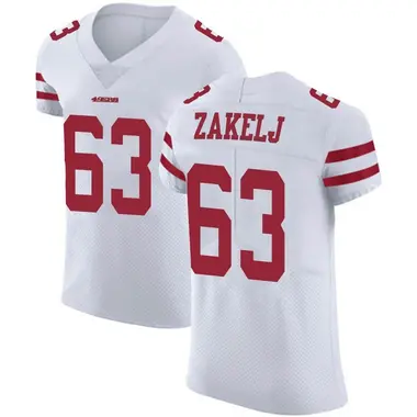 Nick Zakelj 63 San Francisco 49Ers Super Bowl LVII White Jersey - Bluefink