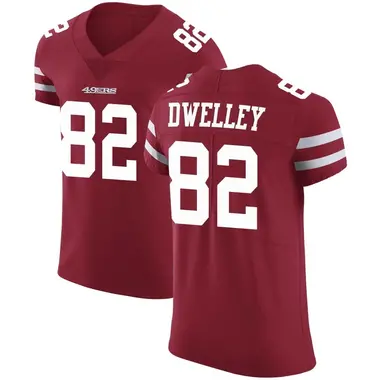 Ross Dwelley Men's San Francisco 49ers Nike Alternate Vapor F.U.S.E. Jersey  - Limited White