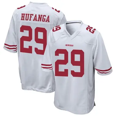 Men's Nike Talanoa Hufanga Scarlet San Francisco 49ers Game Player Jersey Size: Small