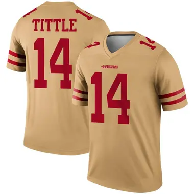 Limited Men's Y.A. Tittle White Jersey - #14 Football San Francisco 49ers  100th Season Rush Vapor Untouchable Size 40/M