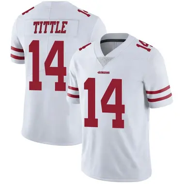 Limited Men's Y.A. Tittle White Jersey - #14 Football San Francisco 49ers  100th Season Rush Vapor Untouchable Size 40/M