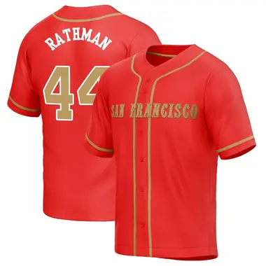 Tom Rathman 49ers Jersey Limited 75th 2021 #44 Anniversary Color Rush Red  Color Rush Vapor Untouchable Men's