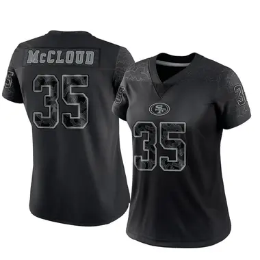 Women's Nike San Francisco 49ers Nick McCloud Reflective Jersey - Black Limited