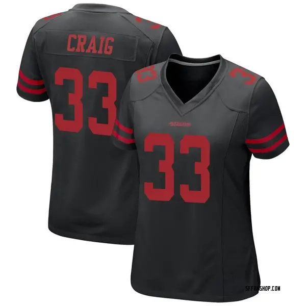 Women's Nike San Francisco 49ers Roger Craig Alternate Jersey - Black Game