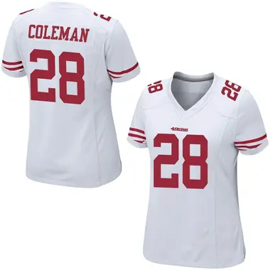 Men's Nike Tevin Coleman Scarlet San Francisco 49ers Home Game Player Jersey