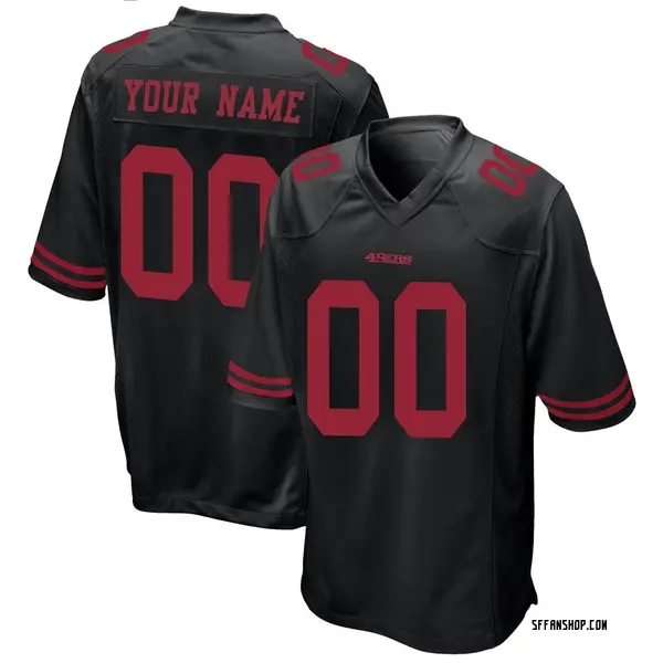 Youth Nike San Francisco 49ers Custom Alternate Jersey - Black Game