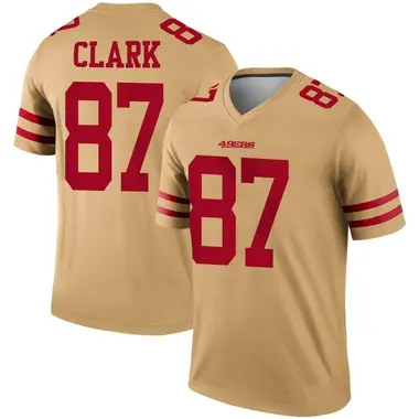 Limited Youth Dwight Clark White Jersey - #87 Football San Francisco 49ers  Rush Vapor Untouchable Size S(10-12)